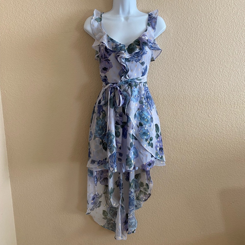 City Studio Juniors Size 1 High Low Multilayer Sleeveless Dress